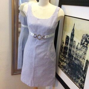 Antonio Melani Vintage style purple polka dot sleeveless dress